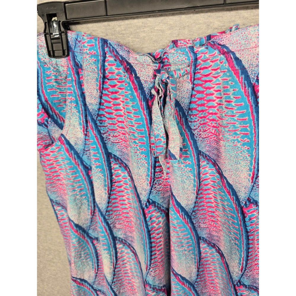 Barrier Reef Designs Cotton Fish Scale Pants India Medium Pink Blue Beach Resort